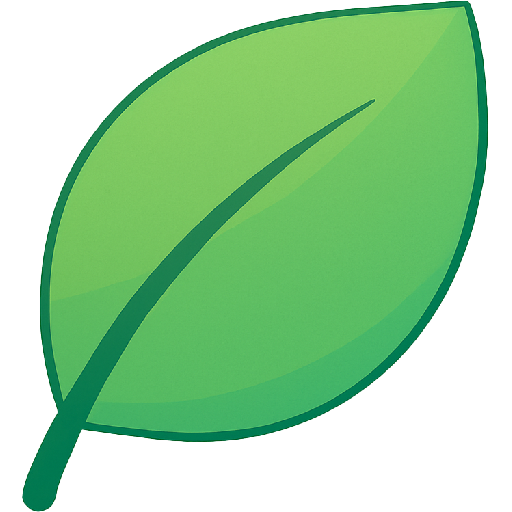 TidiFul leaf logo - AI document processing brand symbol